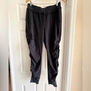 Athleta Attitude Joggers Womens Black Ruched Size 8